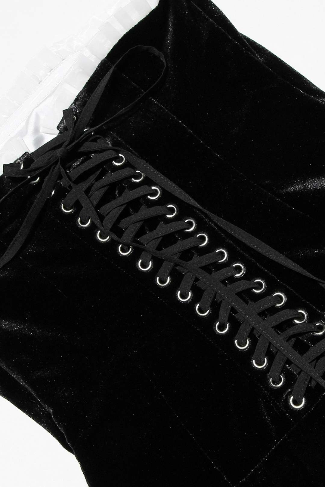 Velvet Sexy Tube Top A-line Skirt Slim Backless Dress