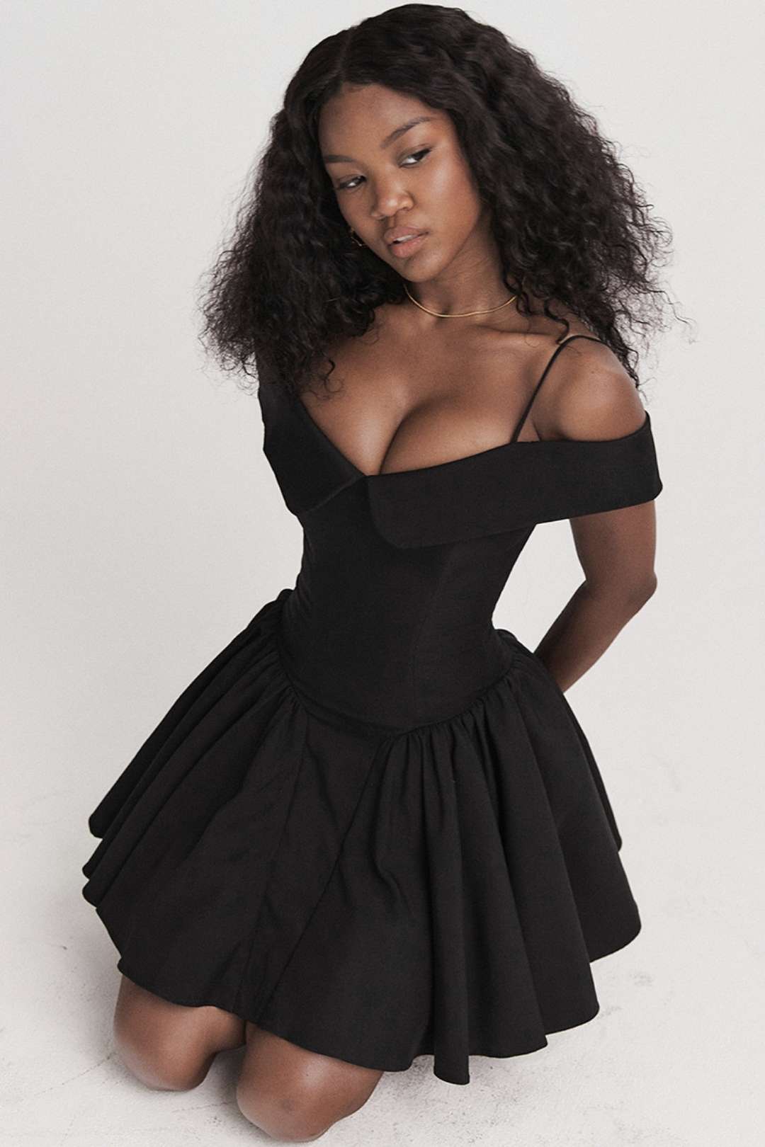 Sexy One-shoulder Suspender Skirt Waist Slimming Backless French Dress