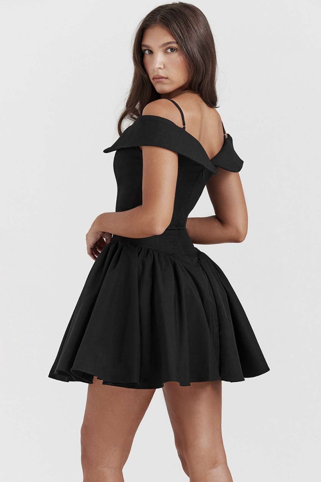 Sexy One-shoulder Suspender Skirt Waist Slimming Backless French Dress