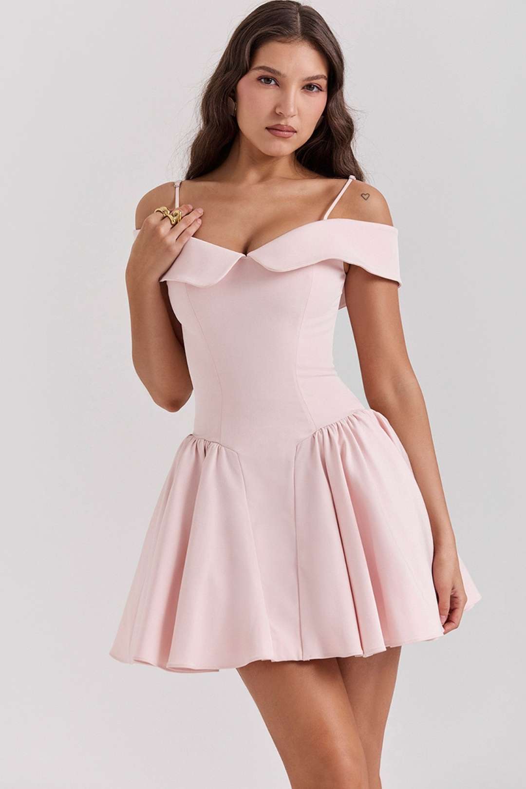 Sexy One-shoulder Suspender Skirt Waist Slimming Backless French Dress