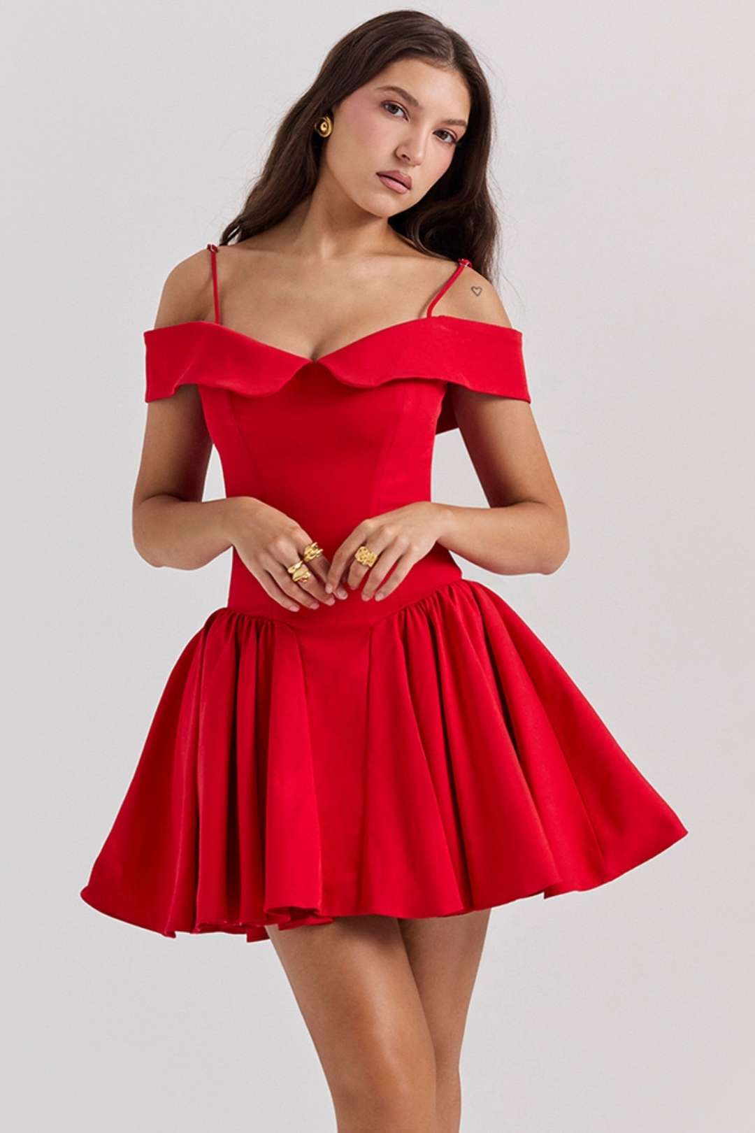 Sexy One-shoulder Suspender Skirt Waist Slimming Backless French Dress