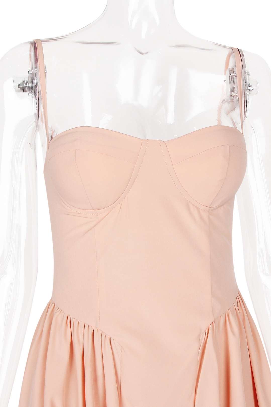 Sexy V-neck Suspender Midi-length Skirt With Slim Waist And Backless Dress.