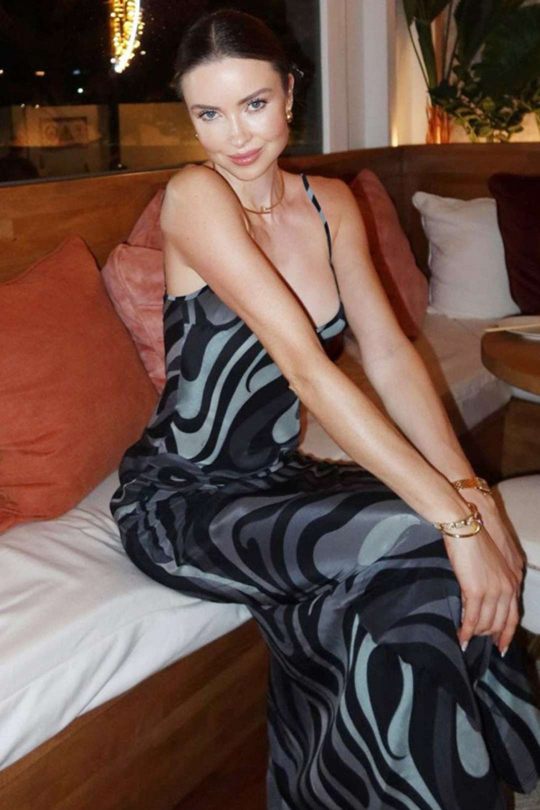 Sexy Backless Side Slit V-neck Suspender Dress