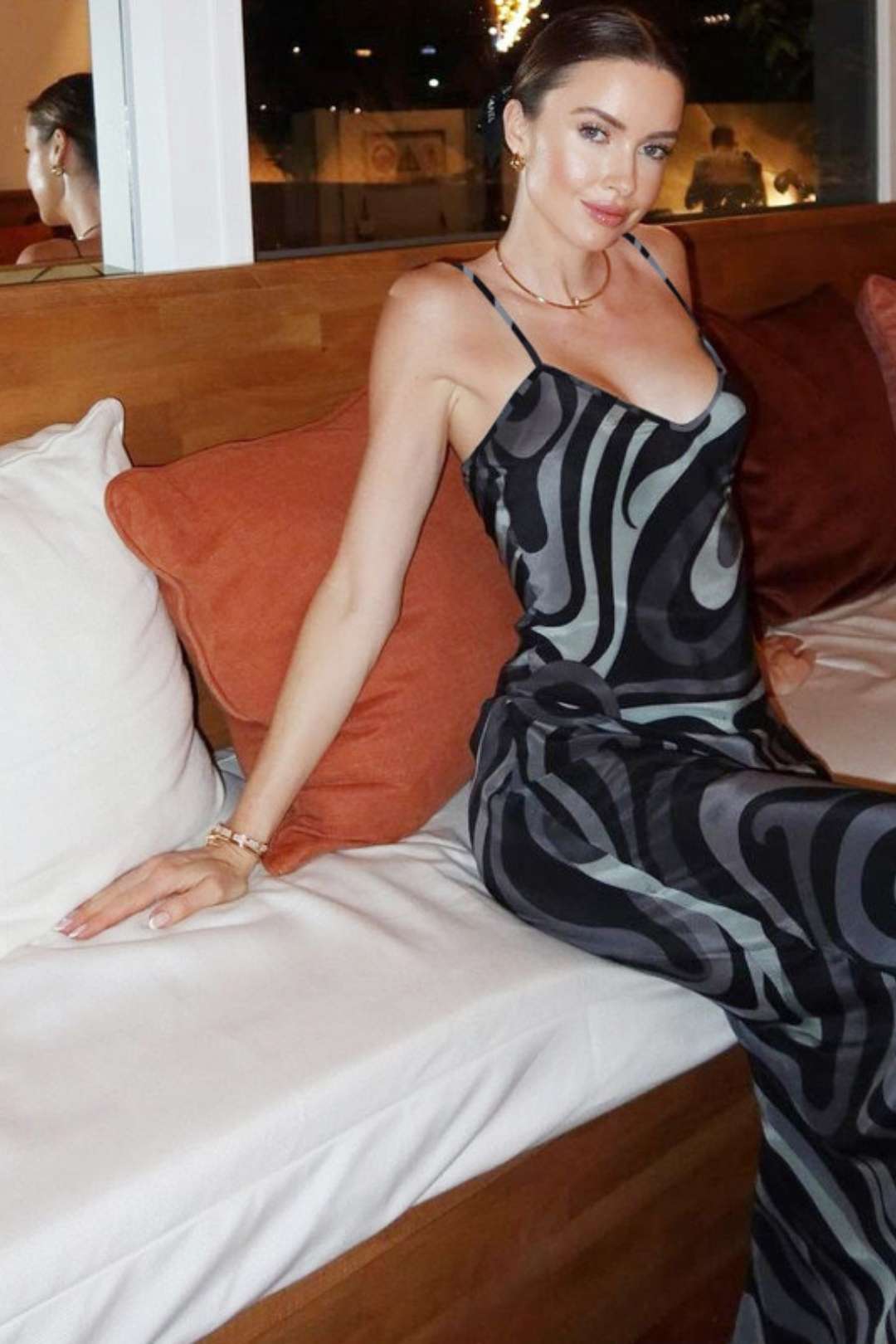 Sexy Backless Side Slit V-neck Suspender Dress