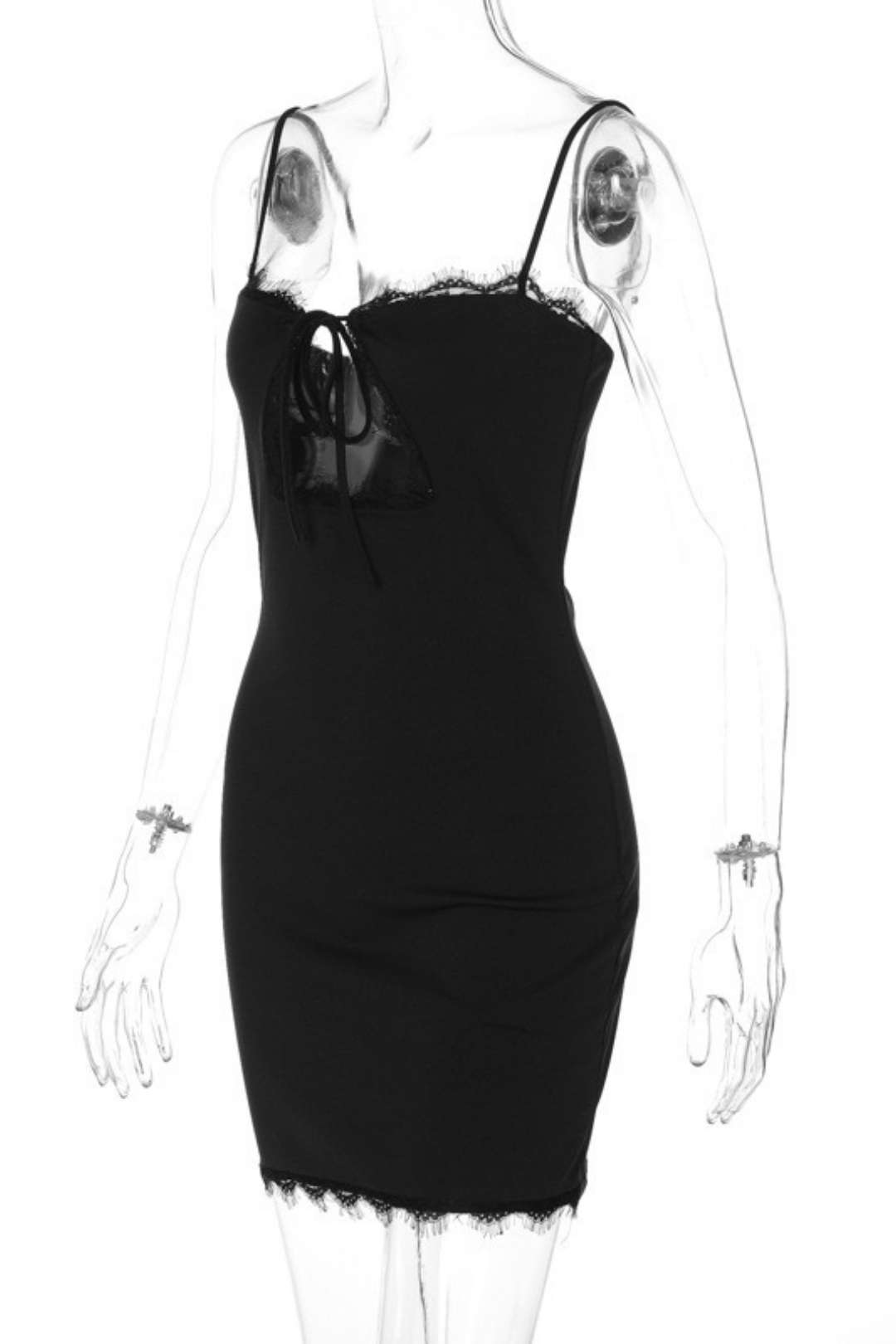 Sexy Summer Hollow Lace Suspender Dress