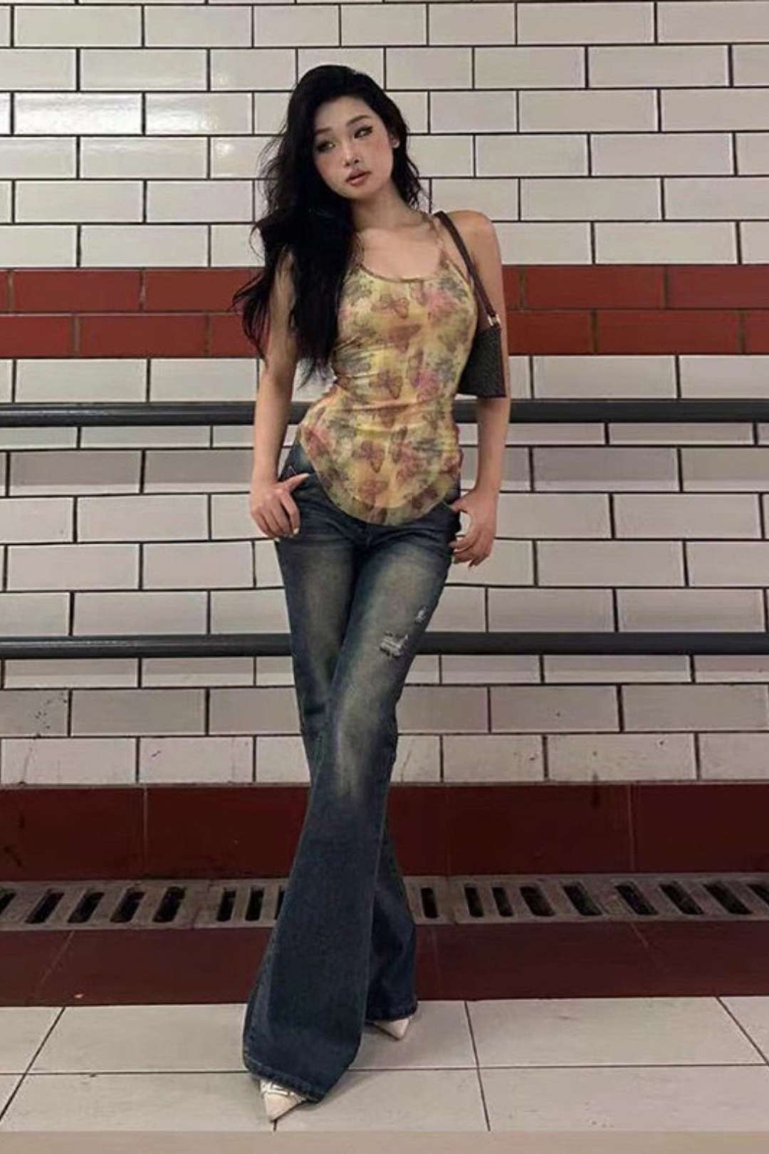 Street Fashion Sexy Butterfly Print Camisole