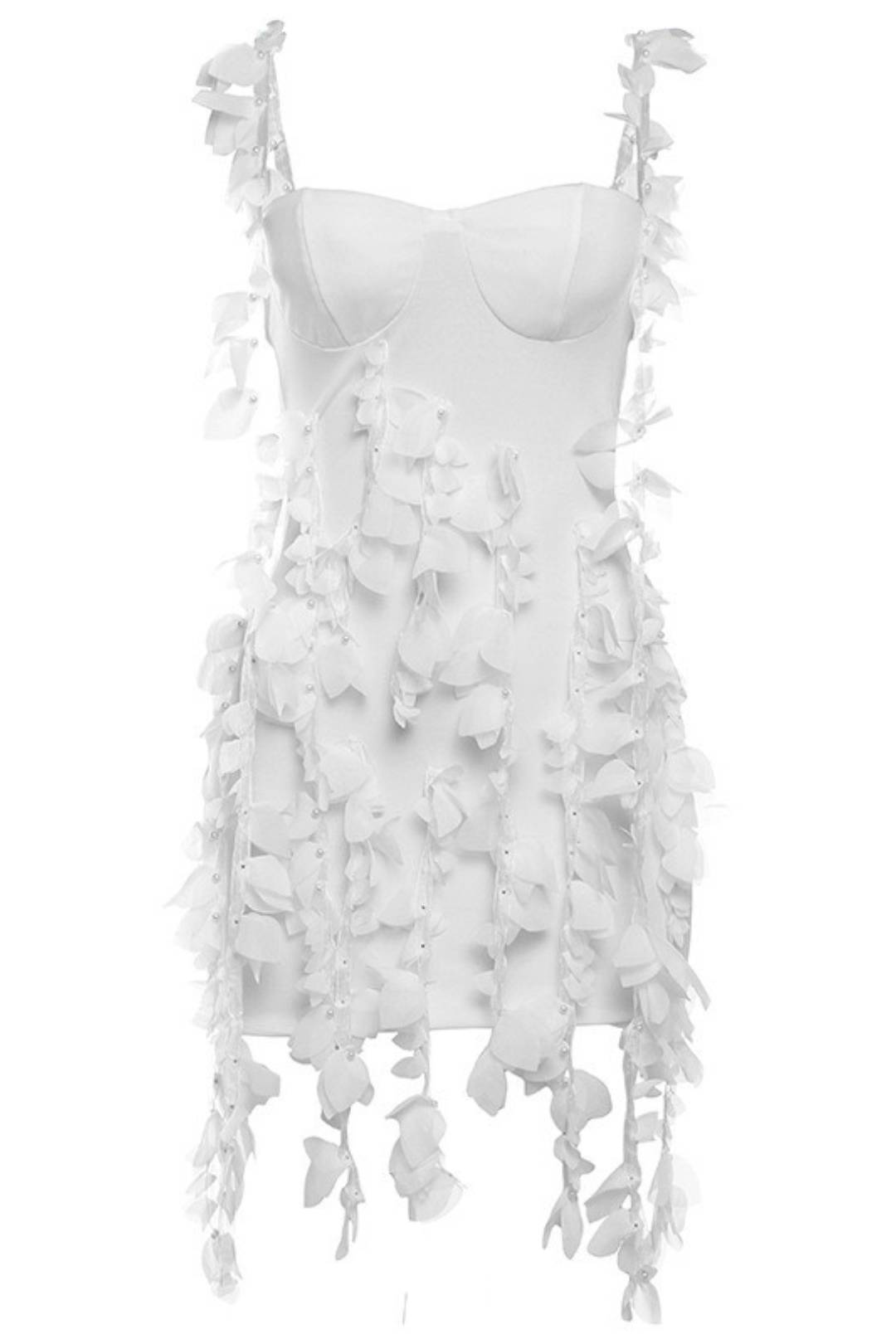 Suspender Petal Tassel Hip-covering Holiday Style Dress