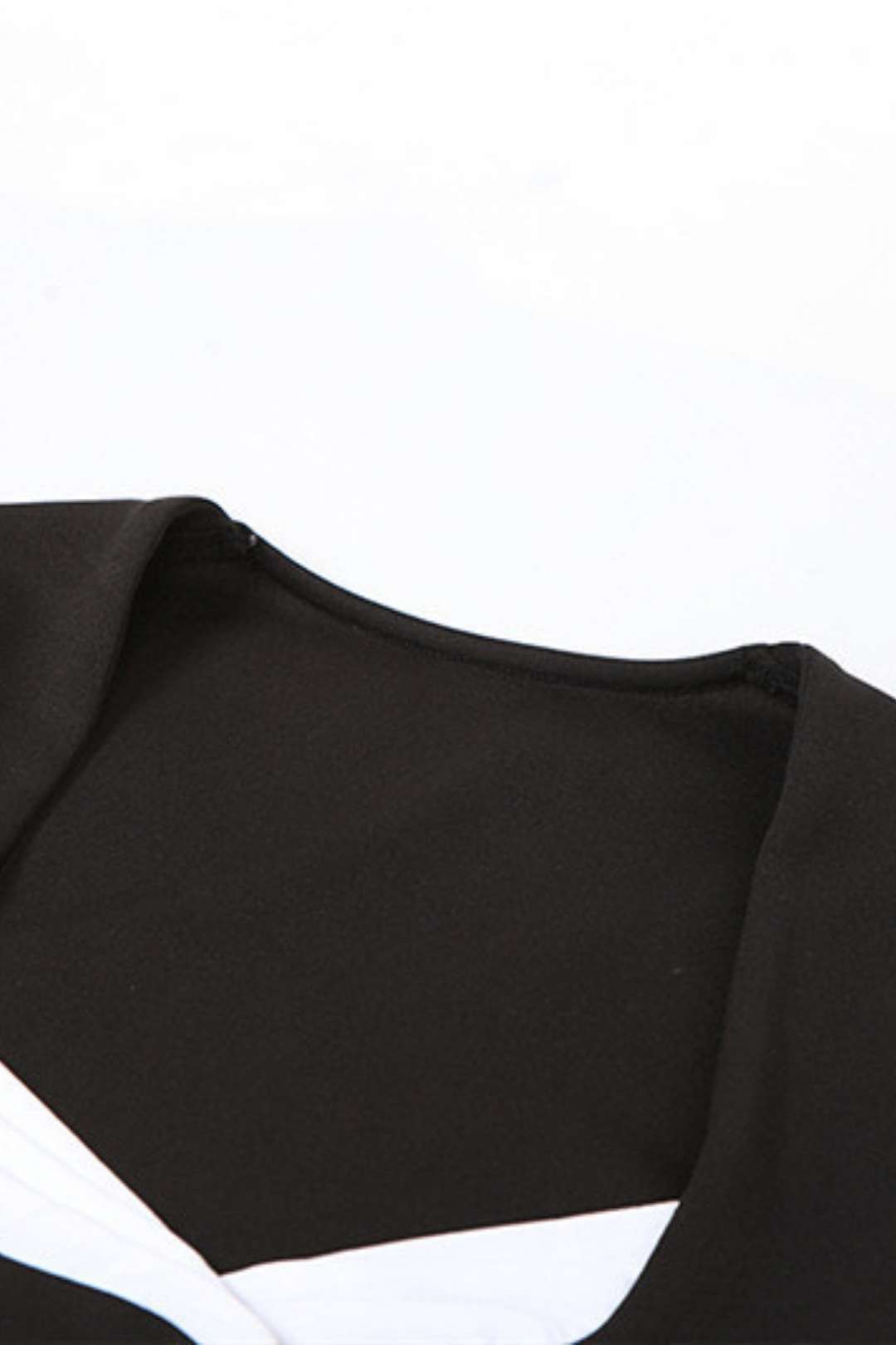 Long-sleeved Square Neck Color-blocking Slim-fitting Hip Dress