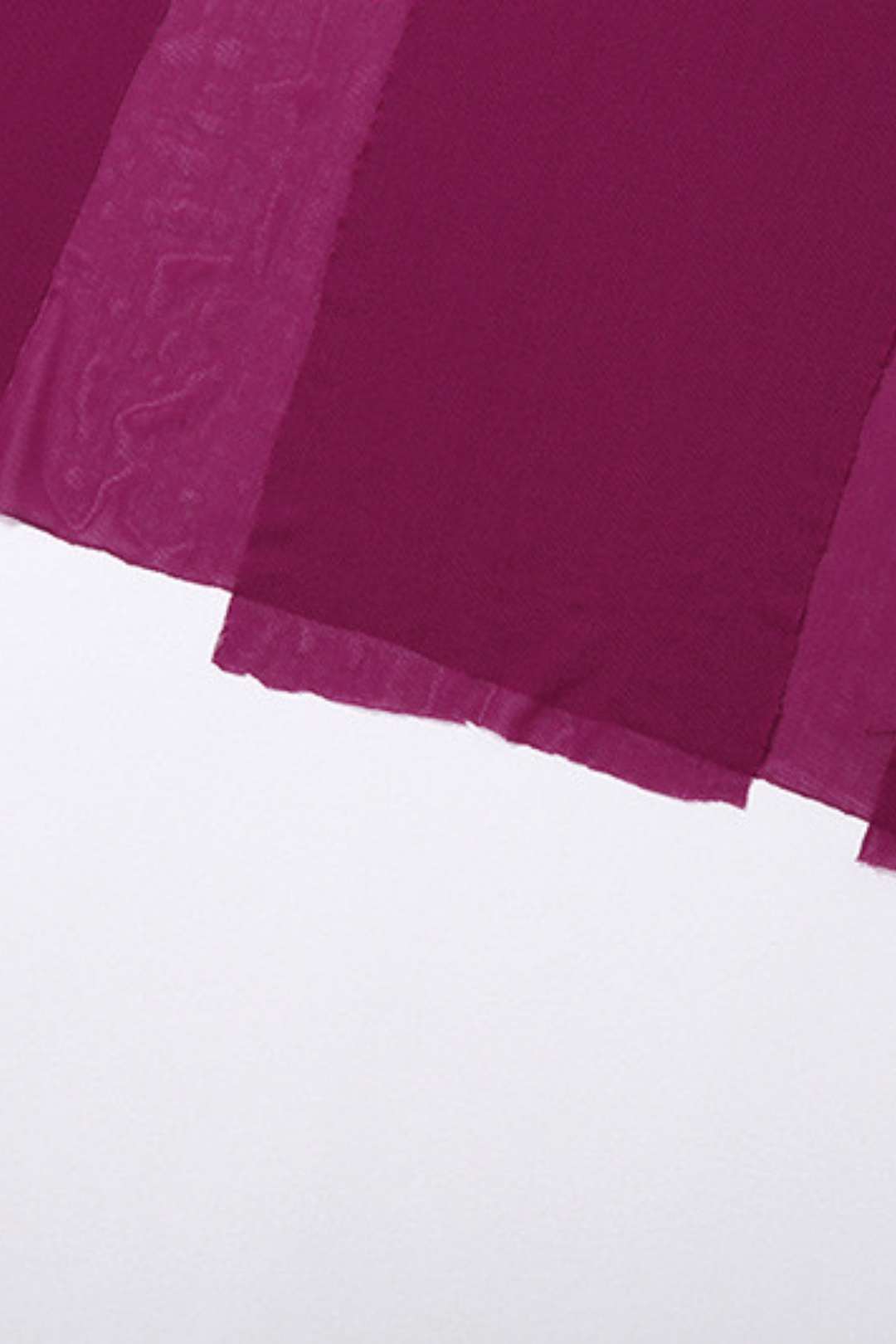 Long-sleeved U-neck Strap Slim Gauze See-through Dress