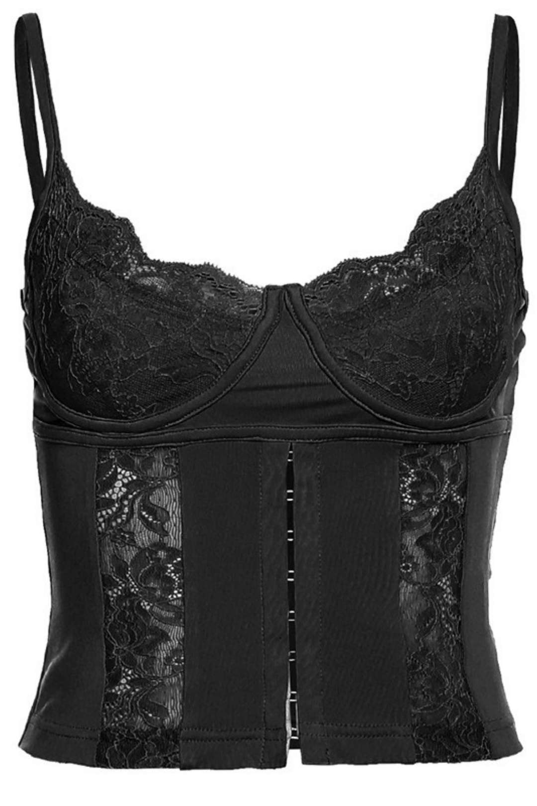 V-neck Backless Lace Slim Vest