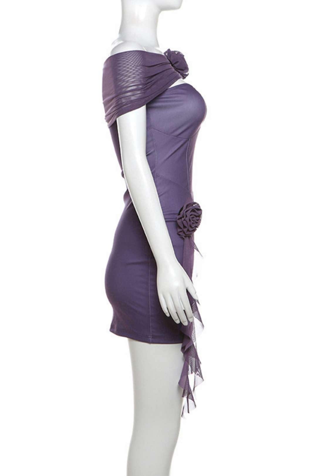 High Waist Fashionable One-line Collar Chest-wrapped Dress