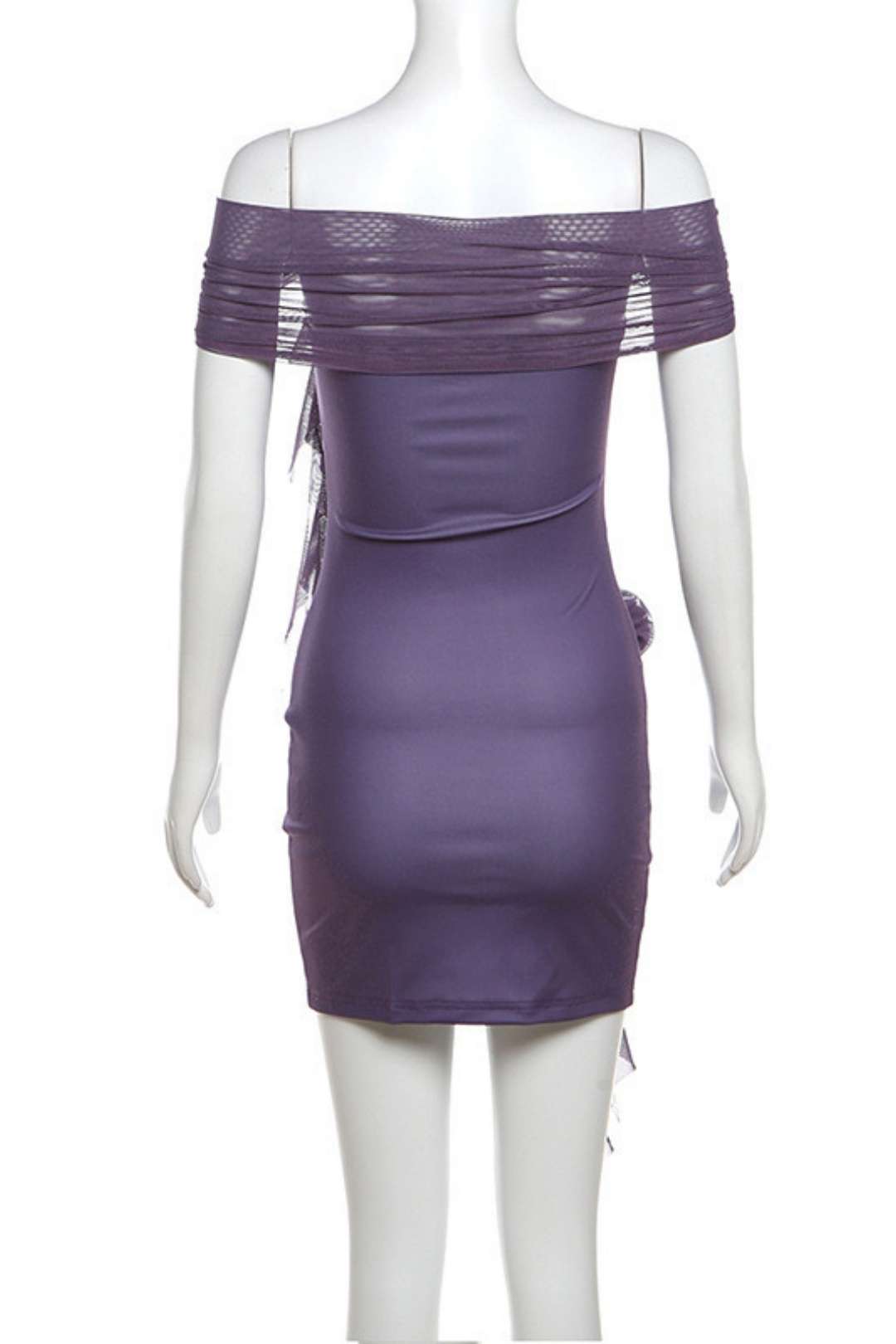 High Waist Fashionable One-line Collar Chest-wrapped Dress