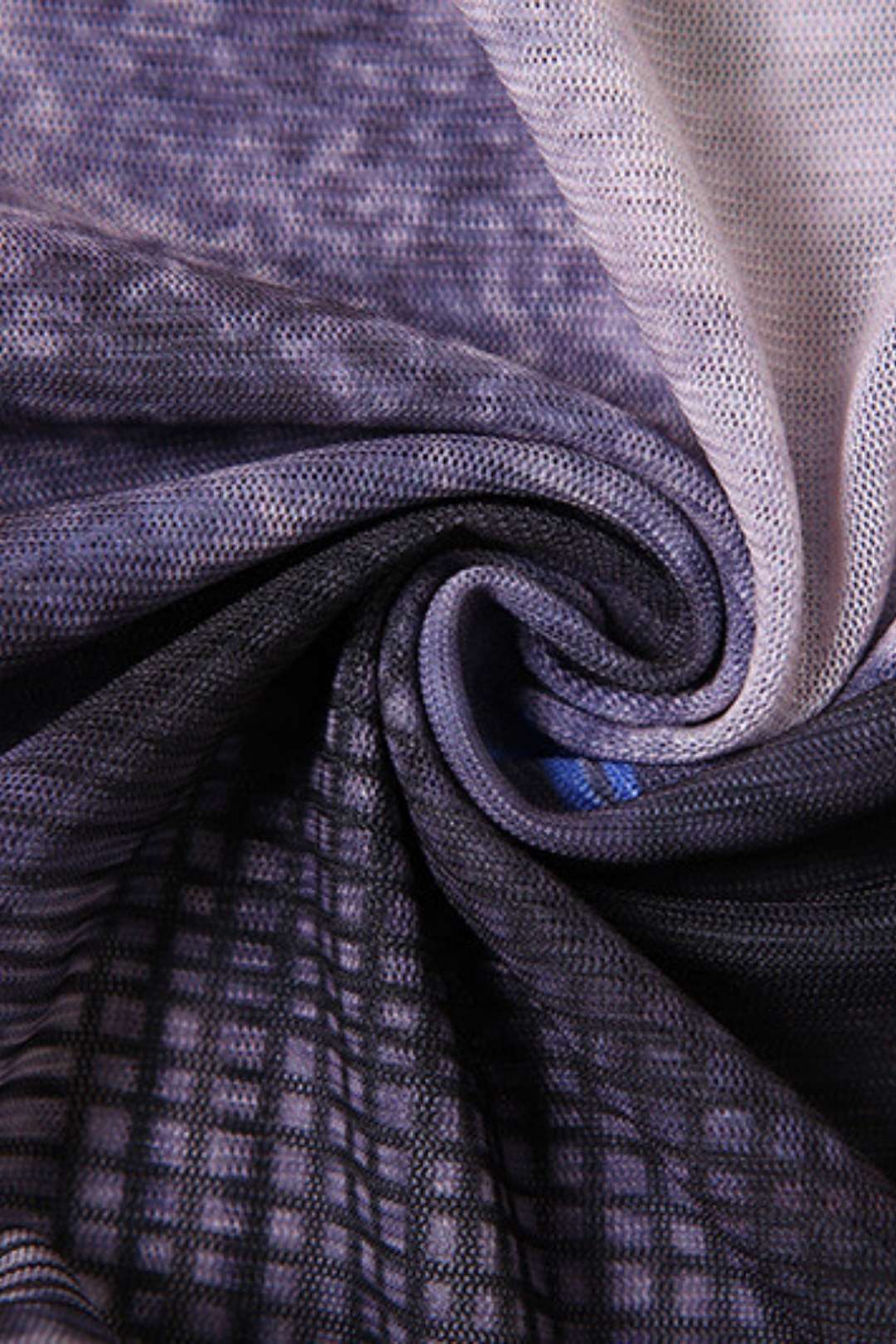 Collar Ruffled Sleeveless Printed Mesh Slim Vest