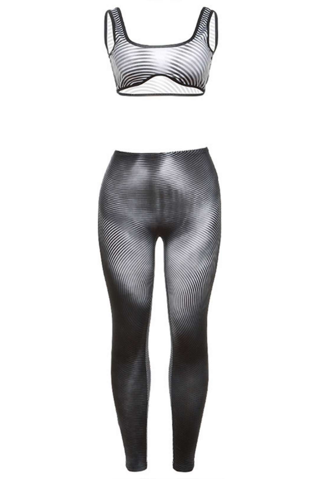 Sexy Sports Style Vest High Waist Tight Trousers Two-piece Set