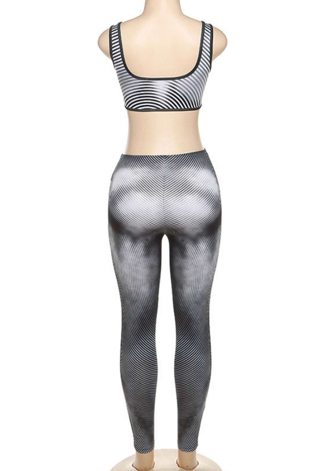 Sexy Sports Style Vest High Waist Tight Trousers Two-piece Set