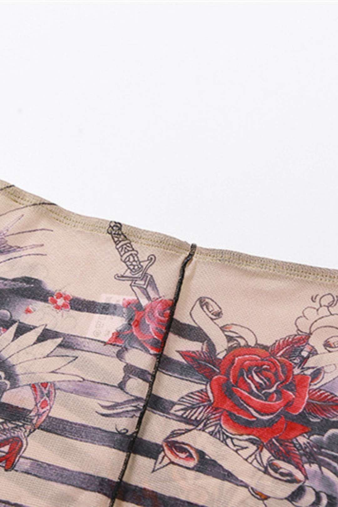 Sleeveless Printed Jumpsuit High Waist Tight Trousers Two Pieces