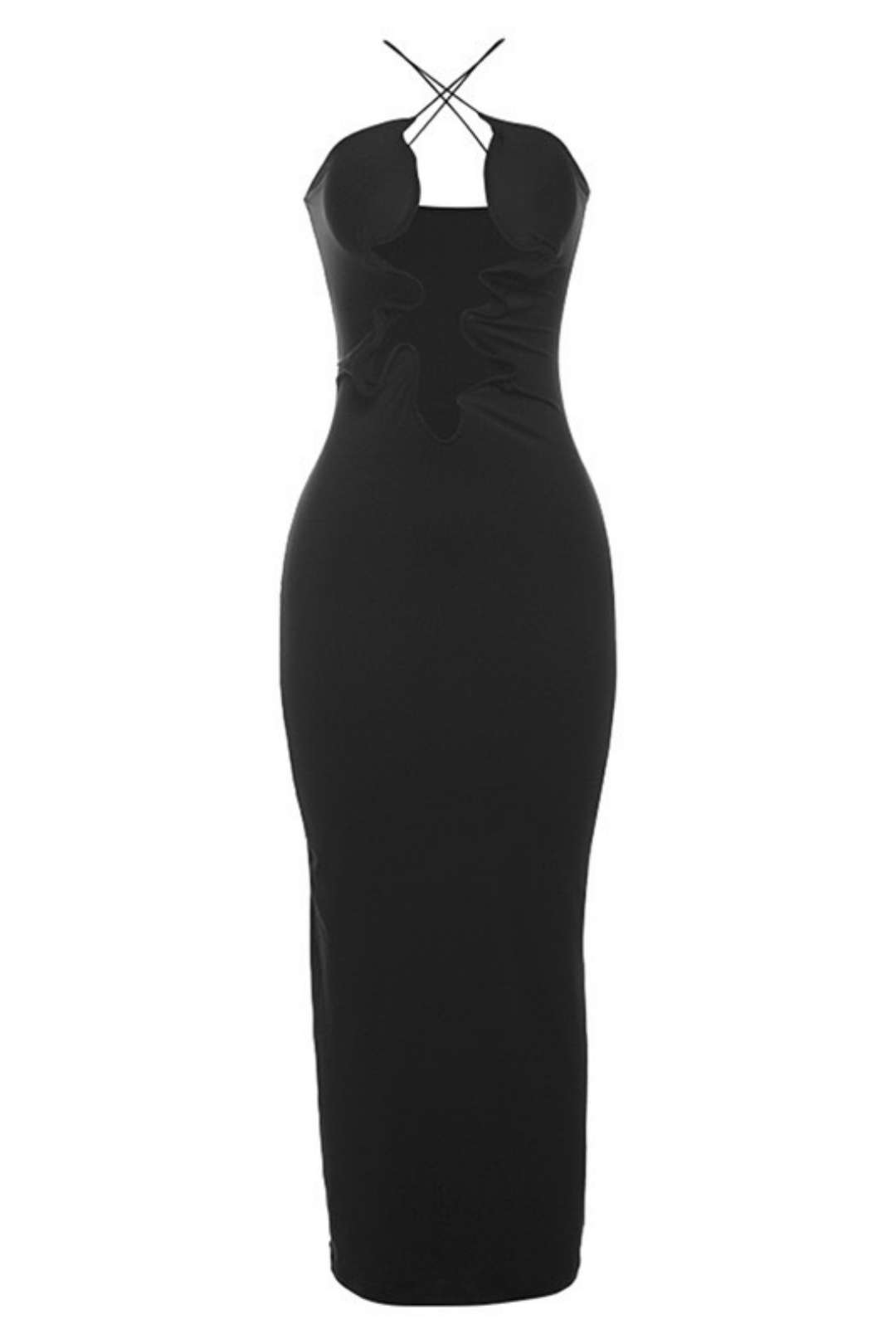 Sexy Hollow Suspender Backless Slim Dress