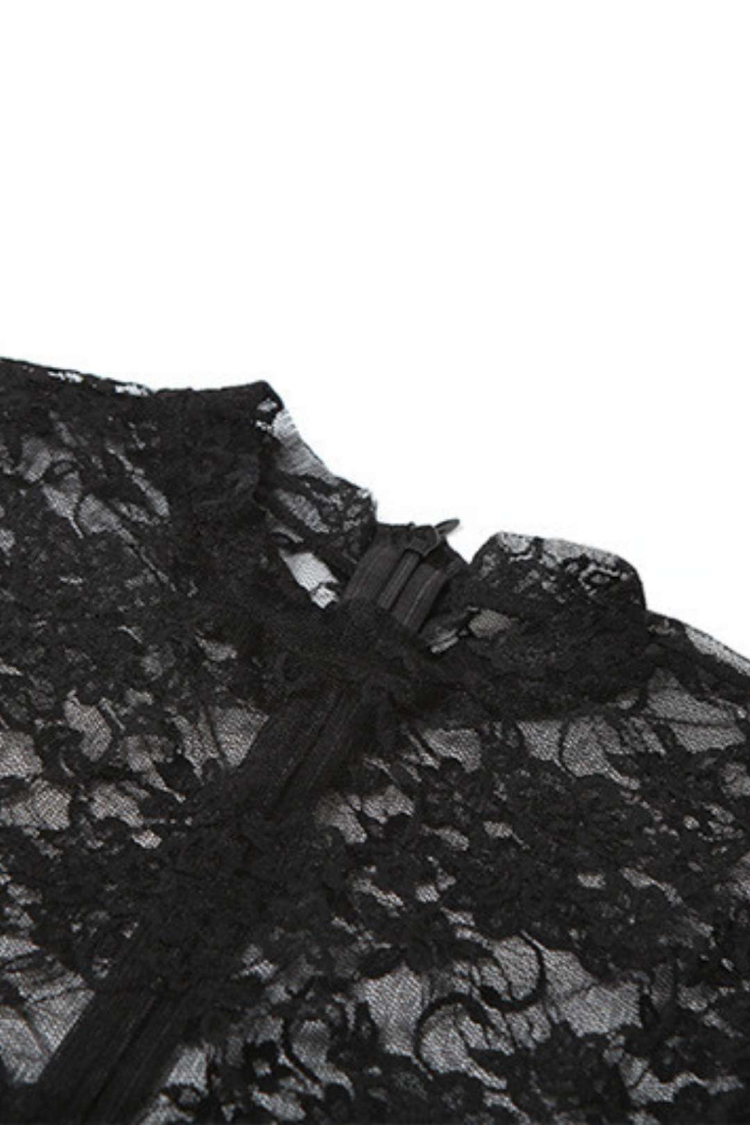 Round Neck Long-sleeved Lace Tight Jumpsuit