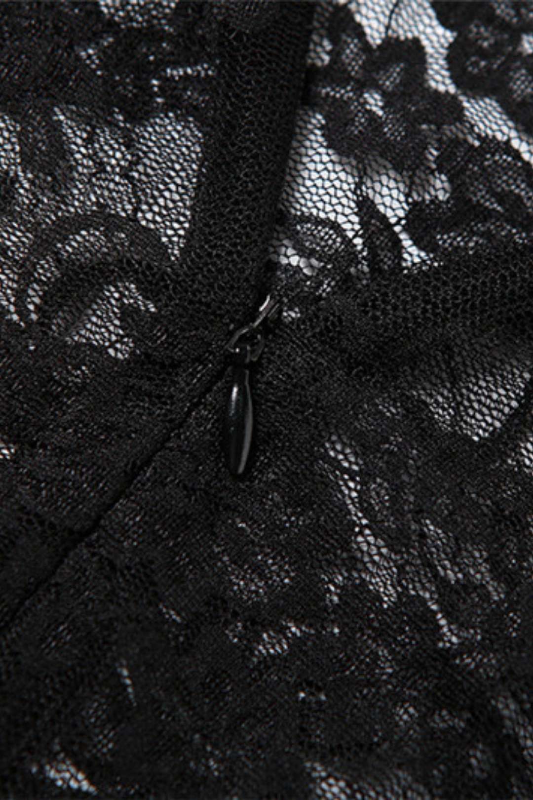 Round Neck Long-sleeved Lace Tight Jumpsuit