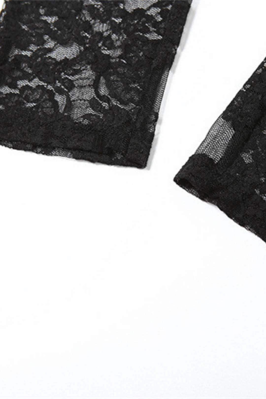 Round Neck Long-sleeved Lace Tight Jumpsuit