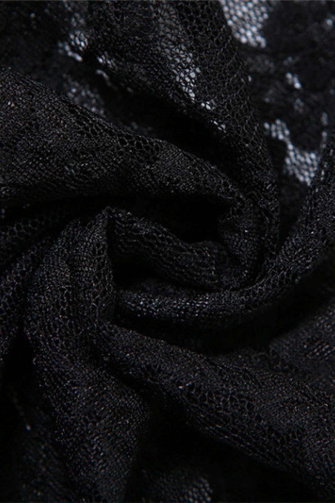 Round Neck Long-sleeved Lace Tight Jumpsuit