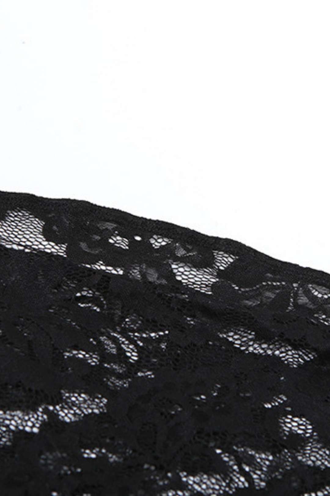 See-through Lace Jacquard Tube Top Bodysuit