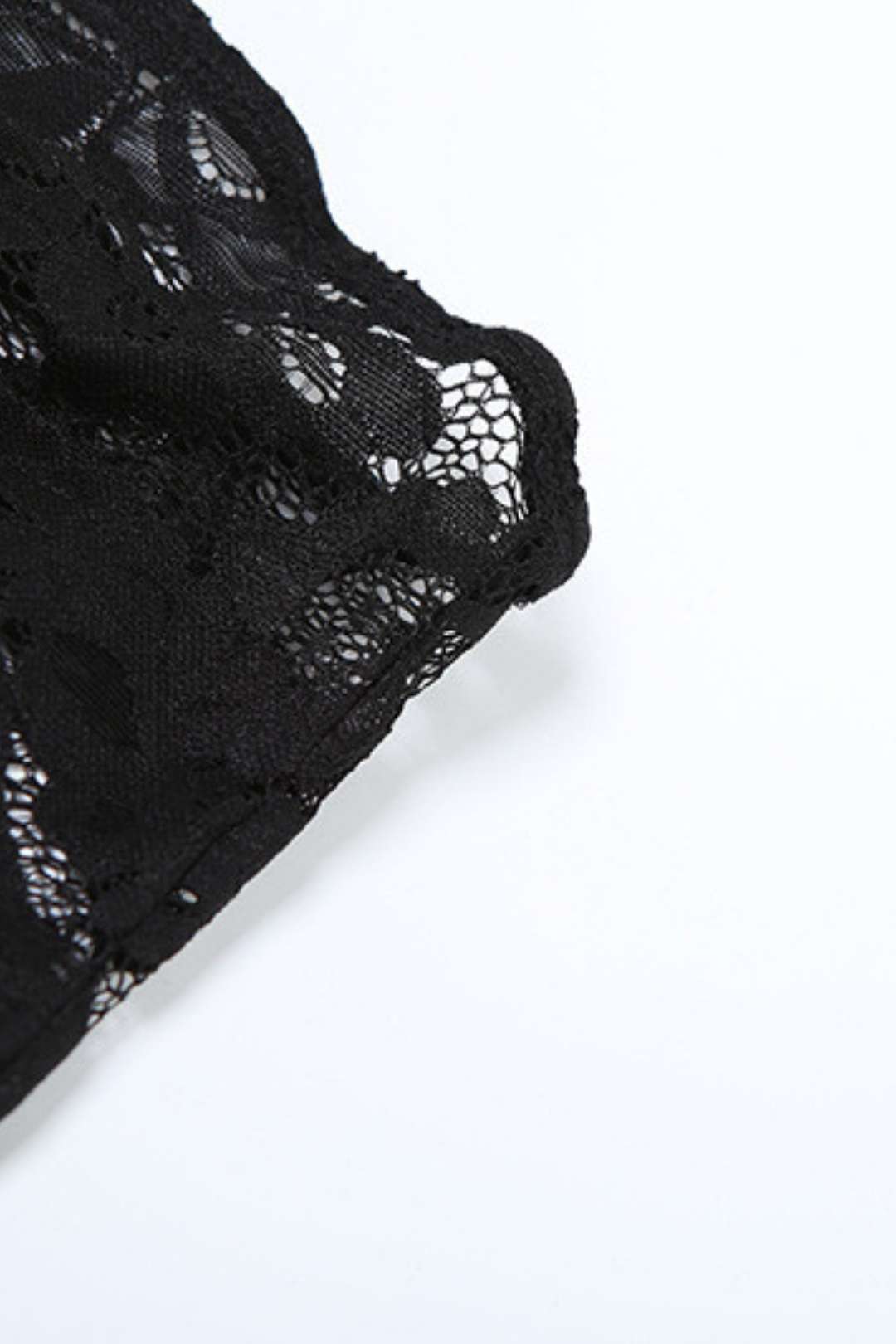 See-through Lace Jacquard Tube Top Bodysuit