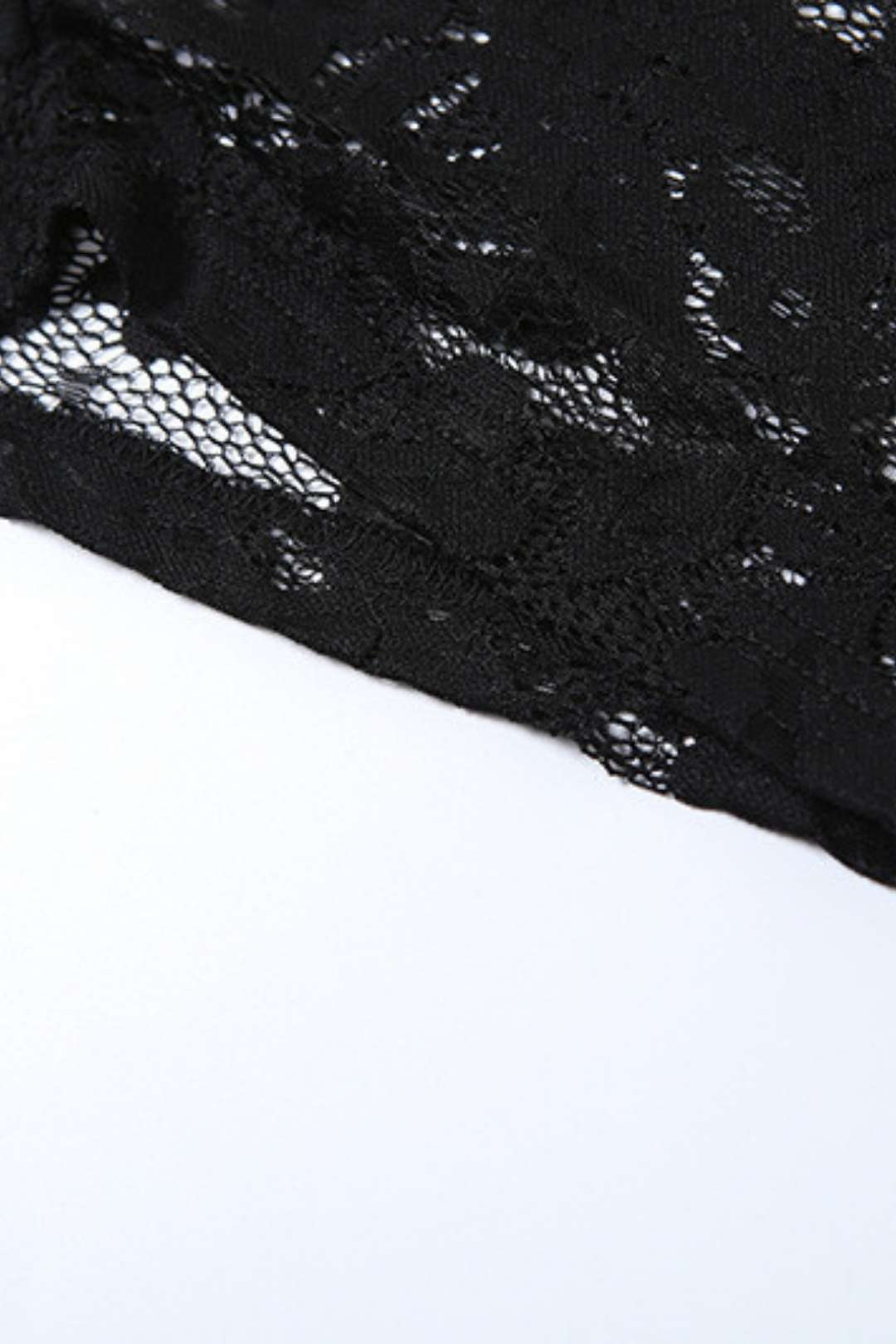 See-through Lace Jacquard Tube Top Bodysuit