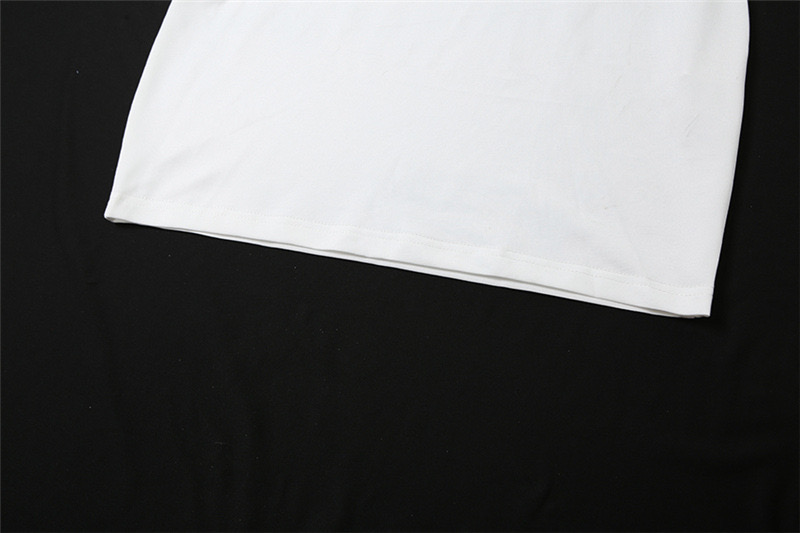 Simple Letter Vest Solid Color Slim Fit Hip Dress