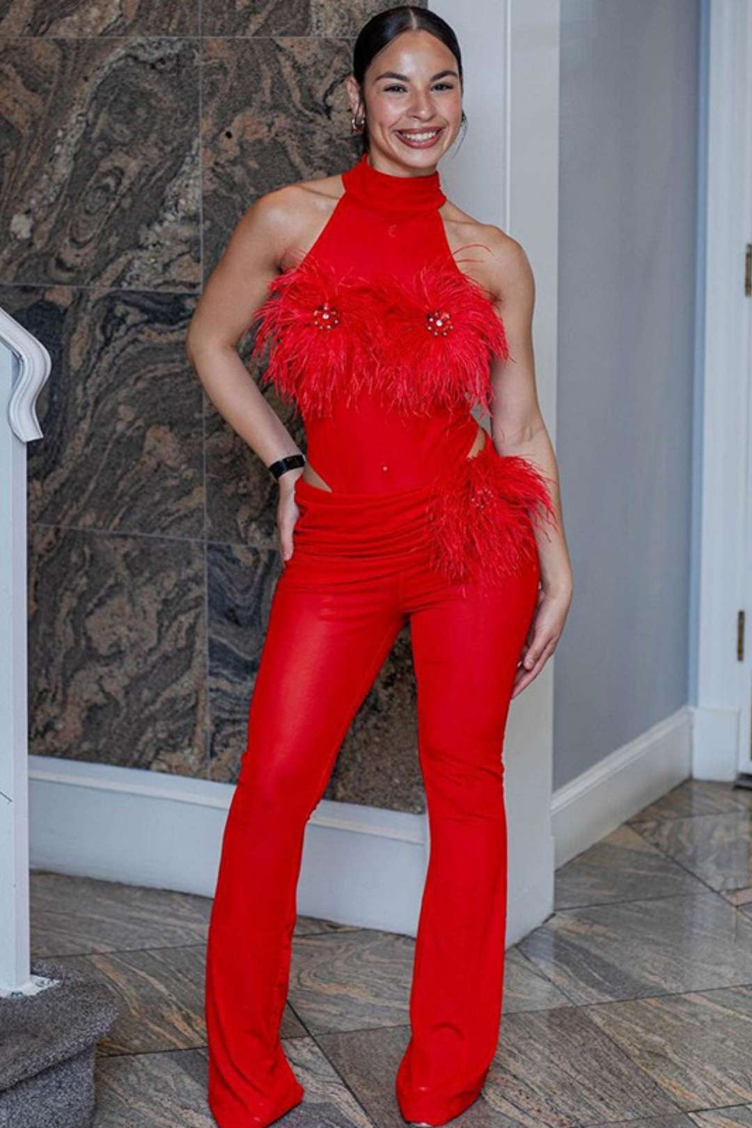 See-through Sleeveless Pullover Jumpsuit Suit