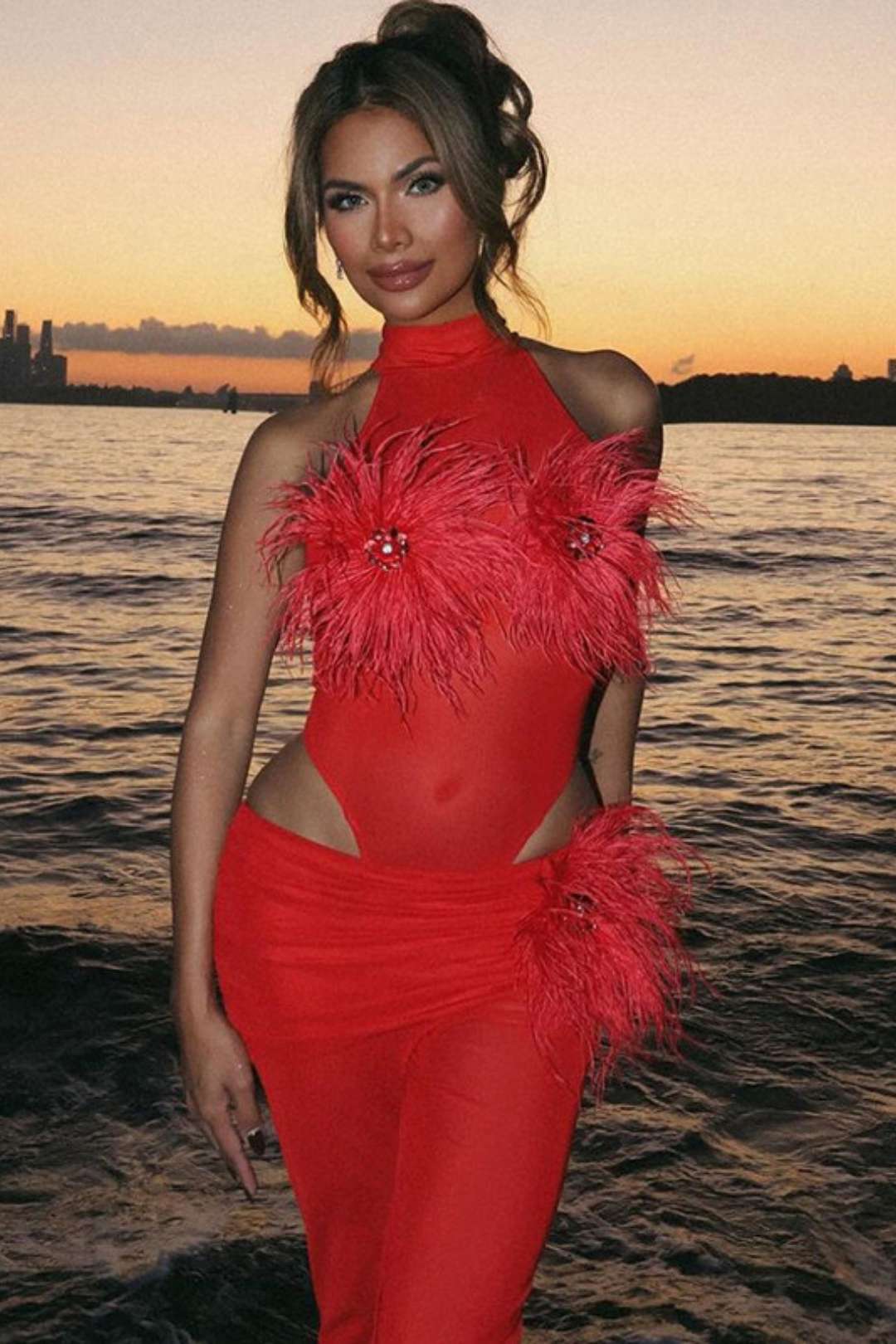 See-through Sleeveless Pullover Jumpsuit Suit