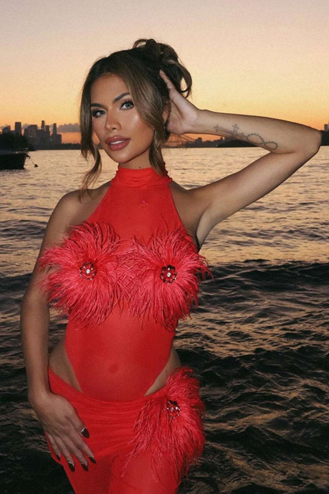 See-through Sleeveless Pullover Jumpsuit Suit