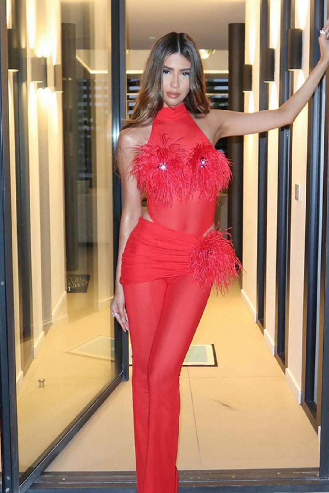 See-through Sleeveless Pullover Jumpsuit Suit