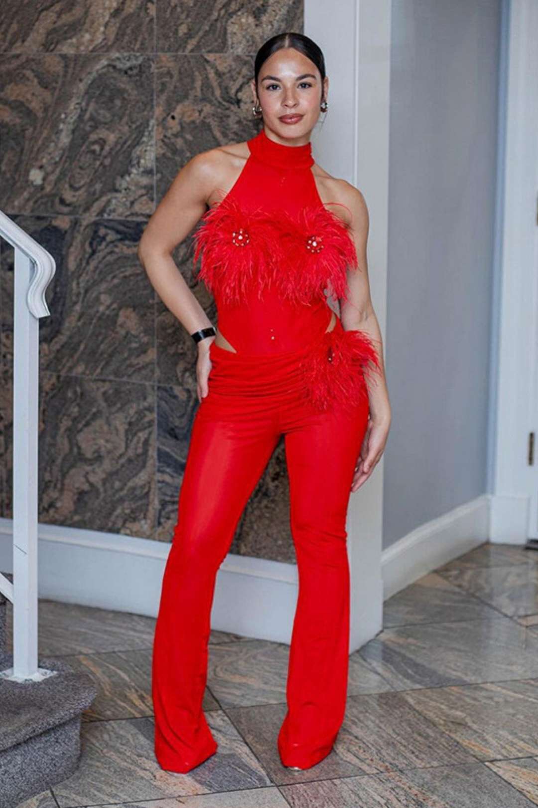 See-through Sleeveless Pullover Jumpsuit Suit