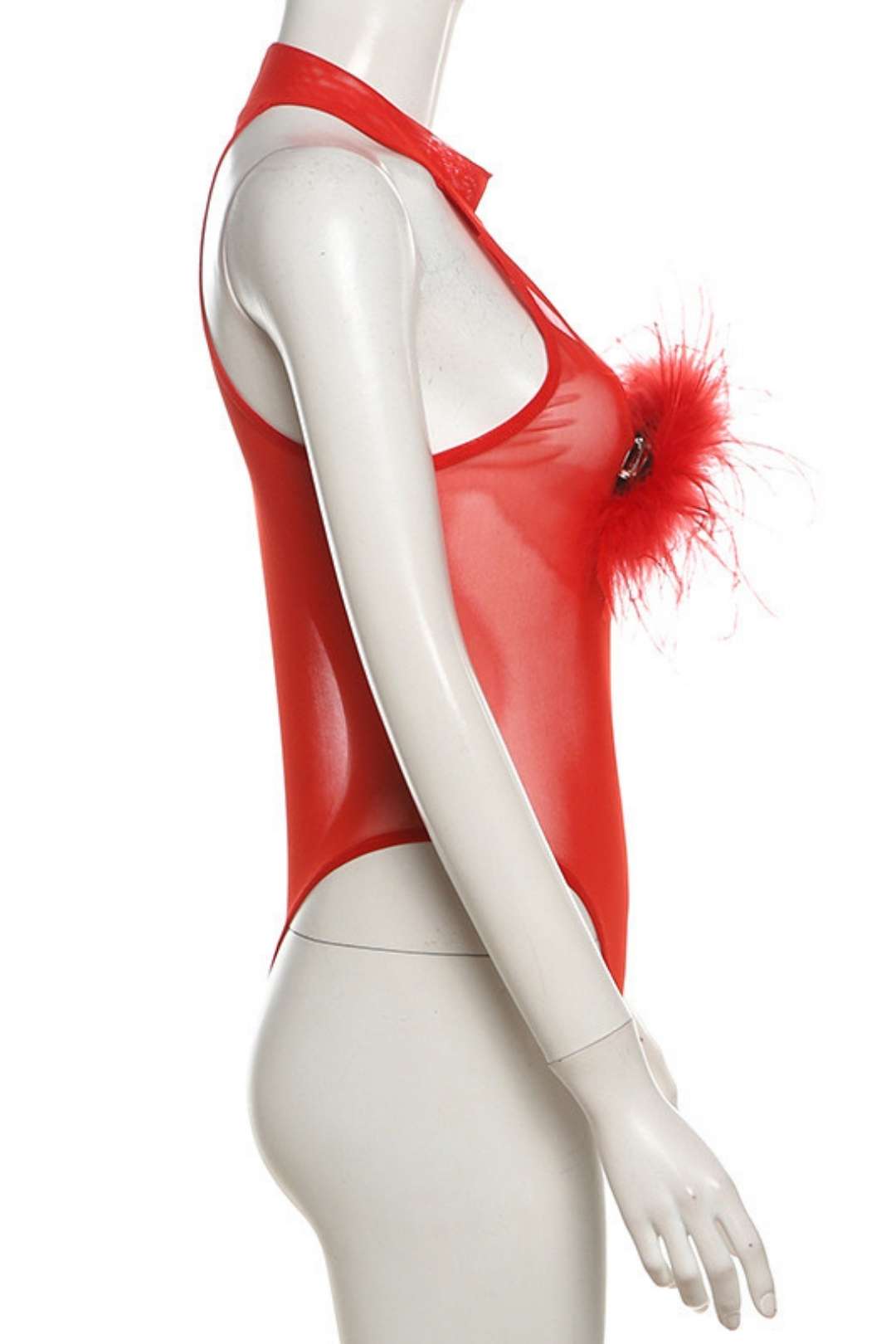 See-through Sleeveless Pullover Jumpsuit Suit