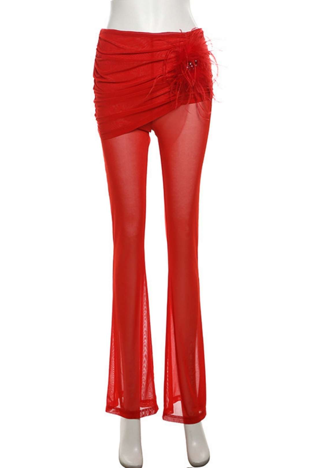 See-through Sleeveless Pullover Jumpsuit Suit