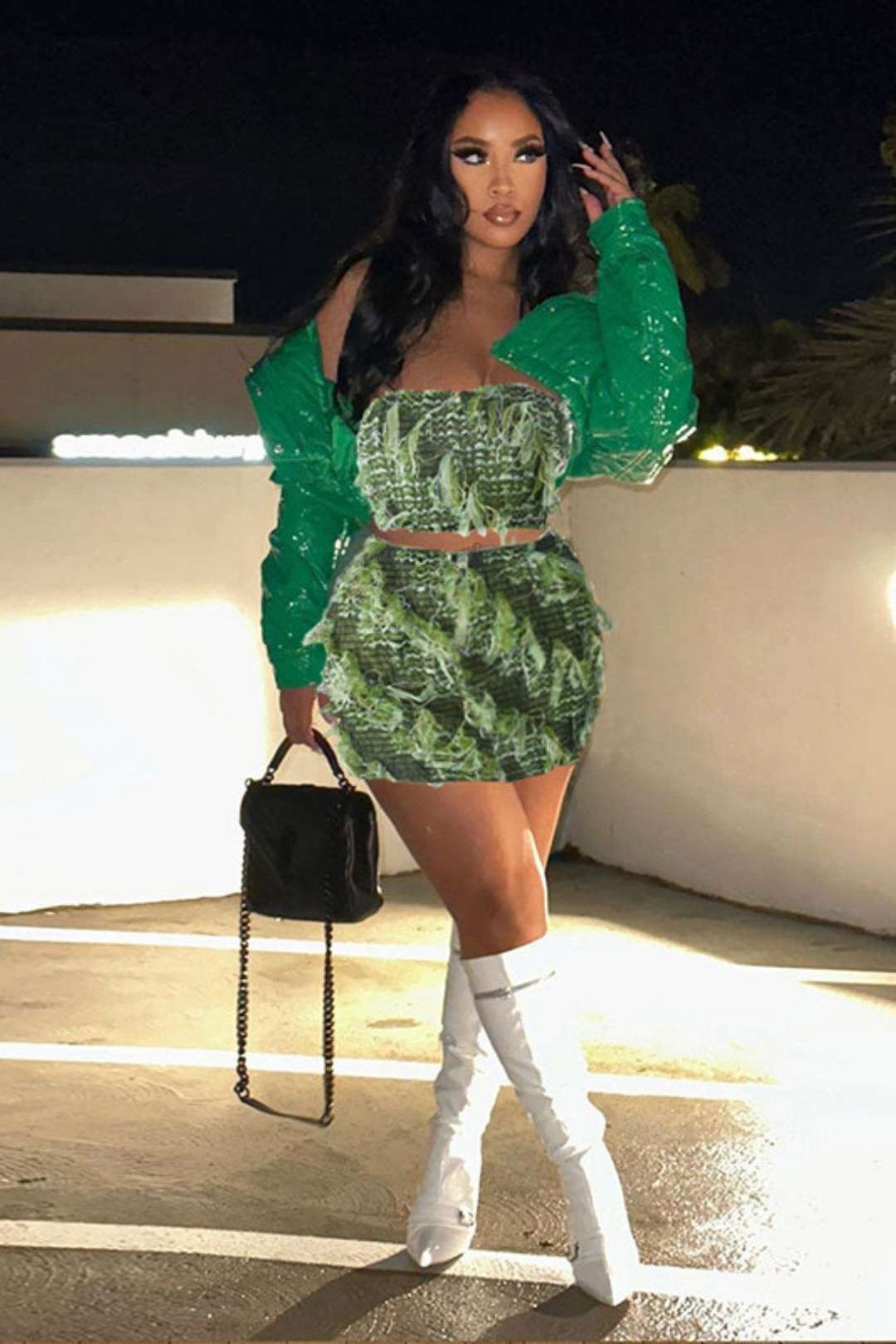 Sleeveless Bust-covered Backless High-waist Hip-covered Slim Skirt Suit