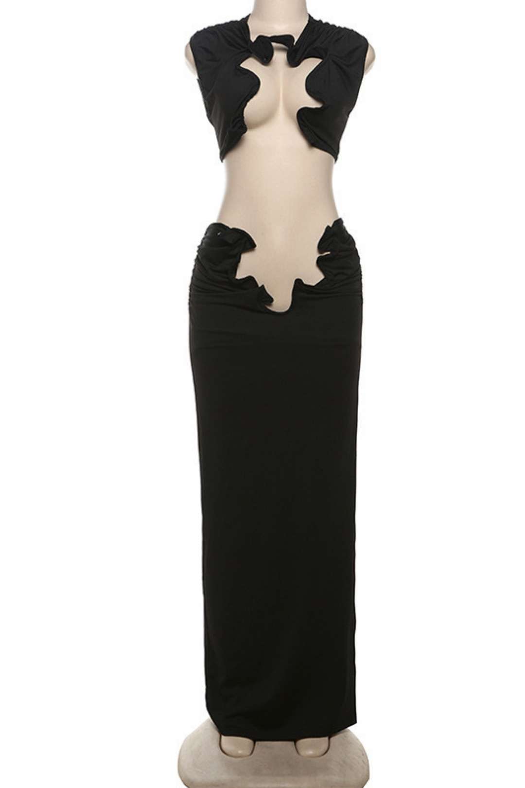 Sleeveless High-waisted Slim Hip Skirt Suit