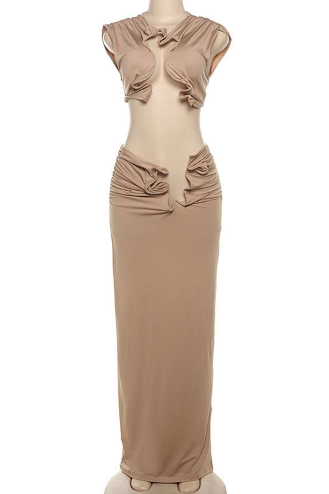 Sleeveless High-waisted Slim Hip Skirt Suit