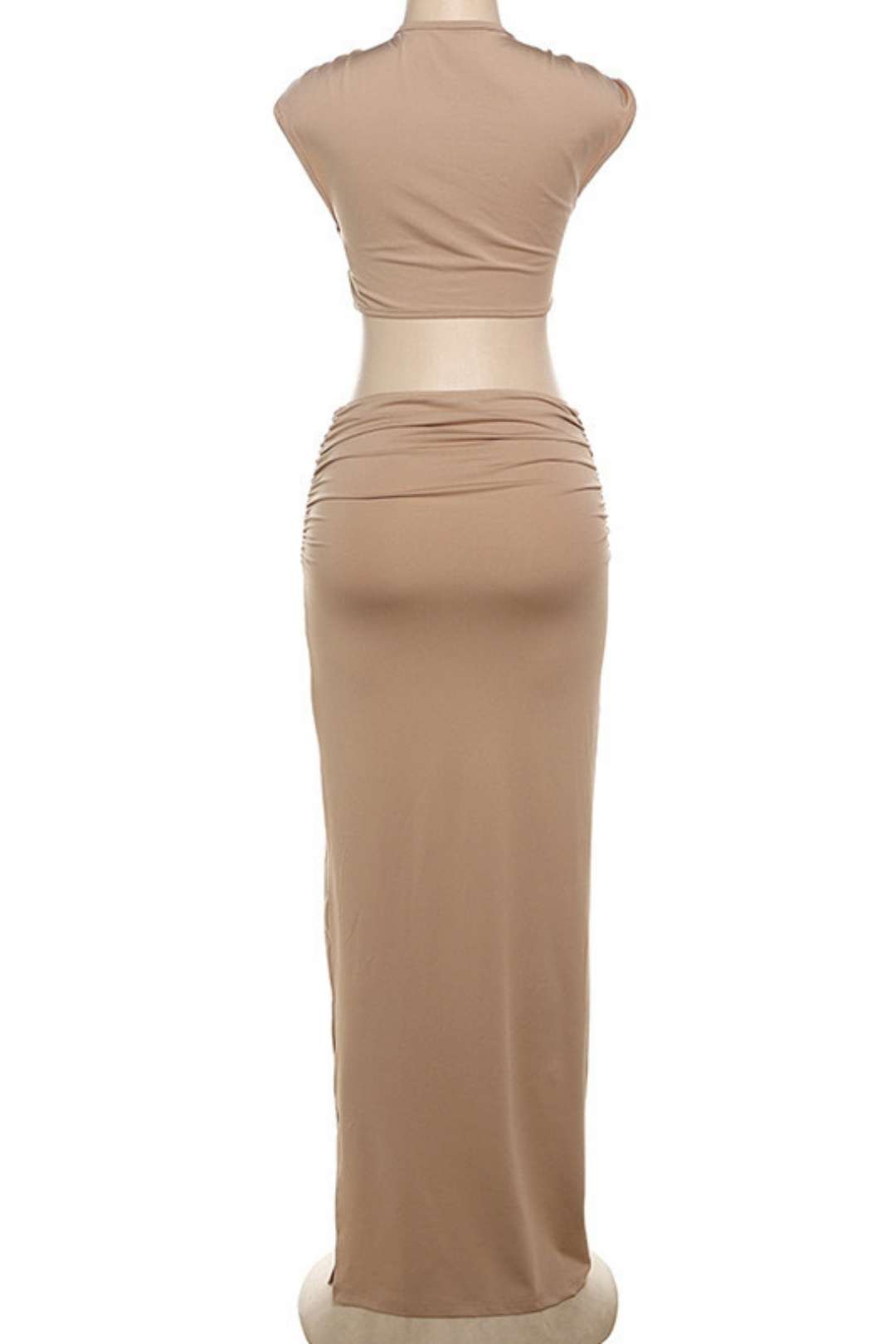 Sleeveless High-waisted Slim Hip Skirt Suit