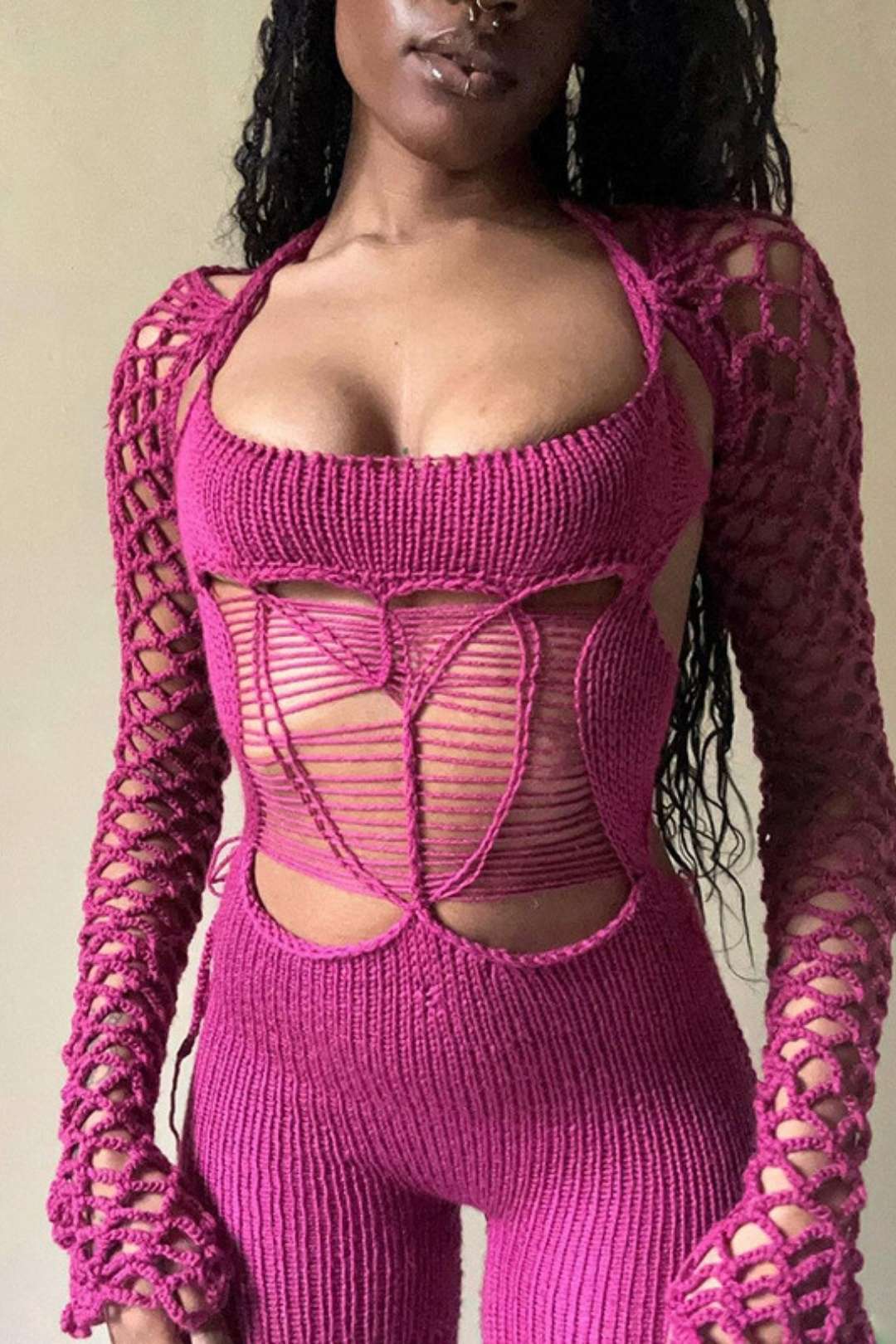 High Waist Tight Backless Jumpsuit