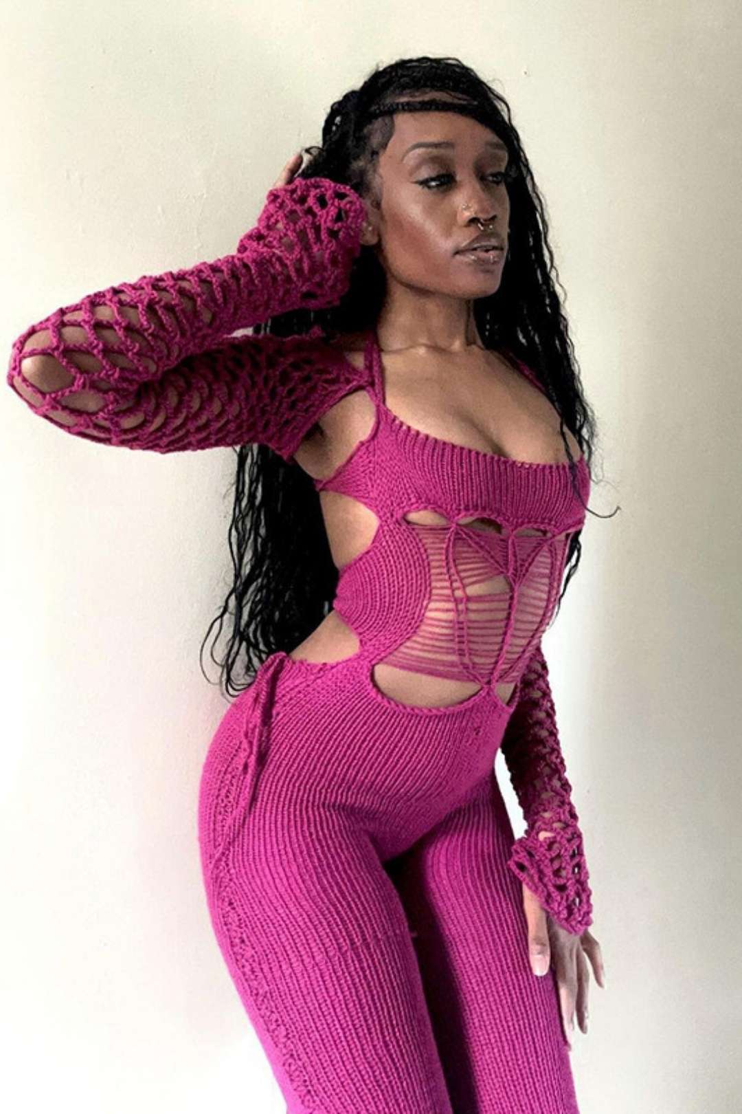 High Waist Tight Backless Jumpsuit