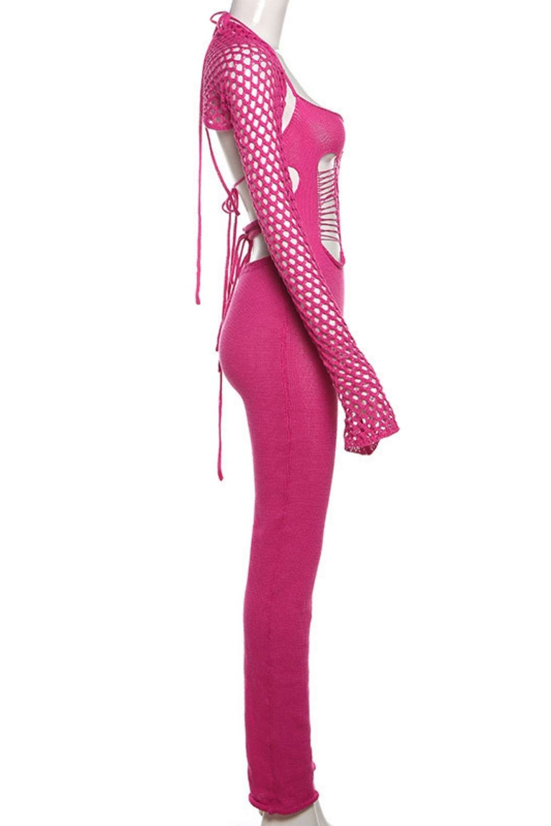 High Waist Tight Backless Jumpsuit