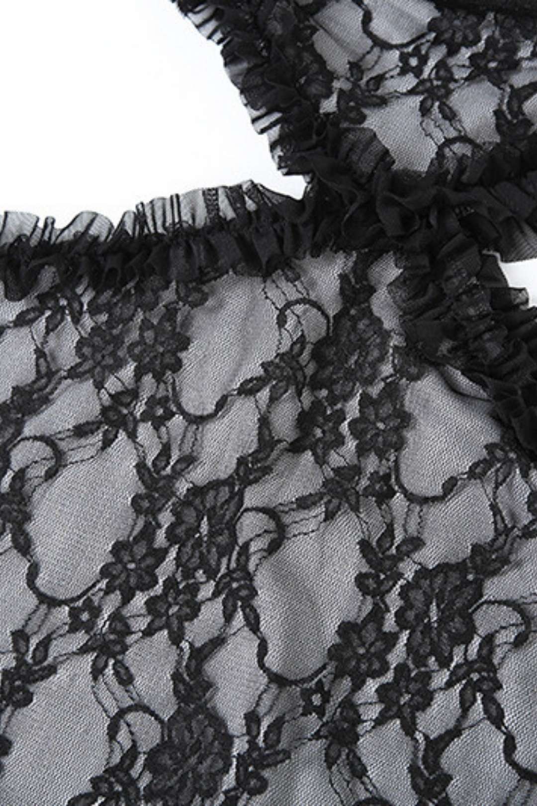 Crochet Sleeveless Bustier And Backless See-through Slit Fringe Dress