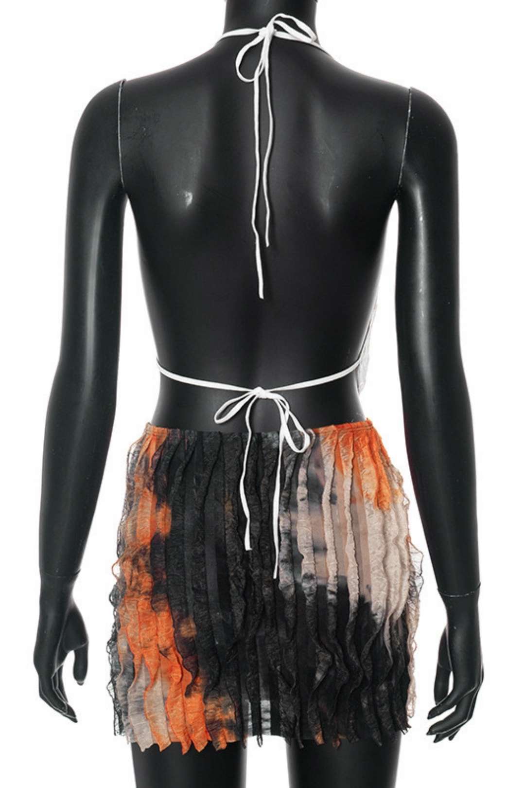 Short Skirt Halter Neck Backless Top Skirt Suit