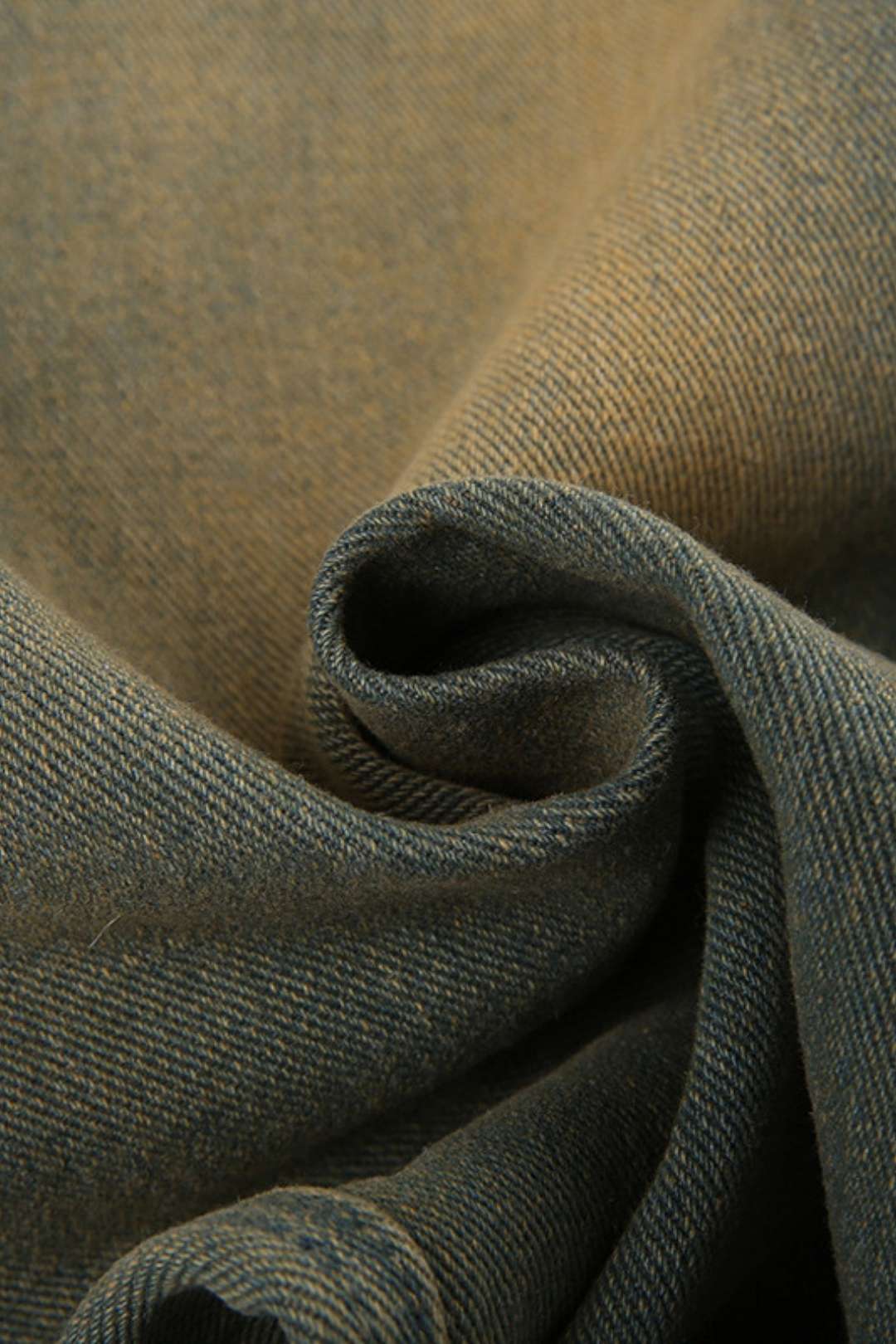 Retro Distressed Washed Low-waisted Loose Pockets Spliced ​​raw Edge Jeans