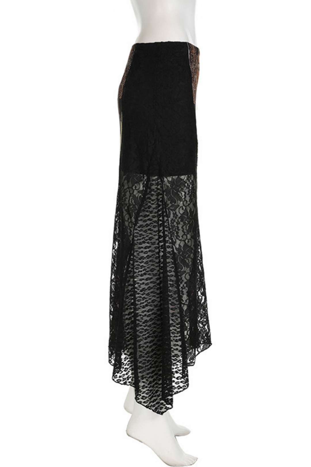 Y2K Retro Printed Patchwork Irregular Skirt