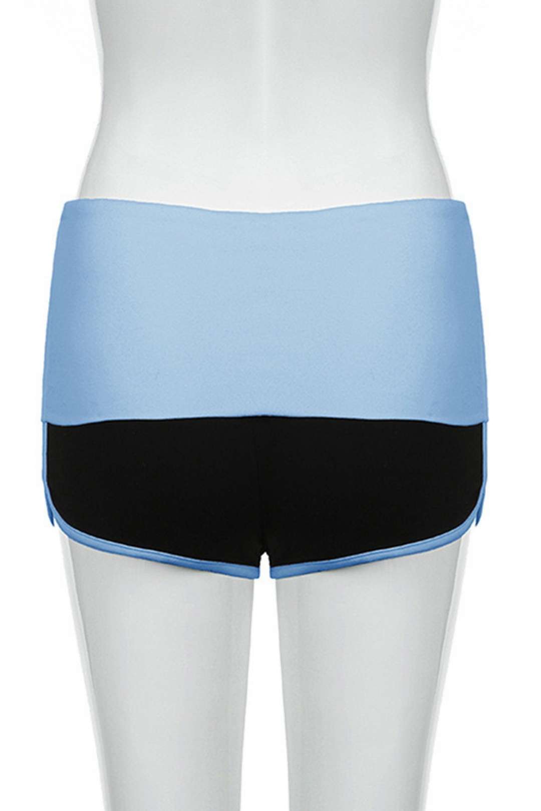 Contrasting Peach Butt-lifting Elastic Sports Casual Short