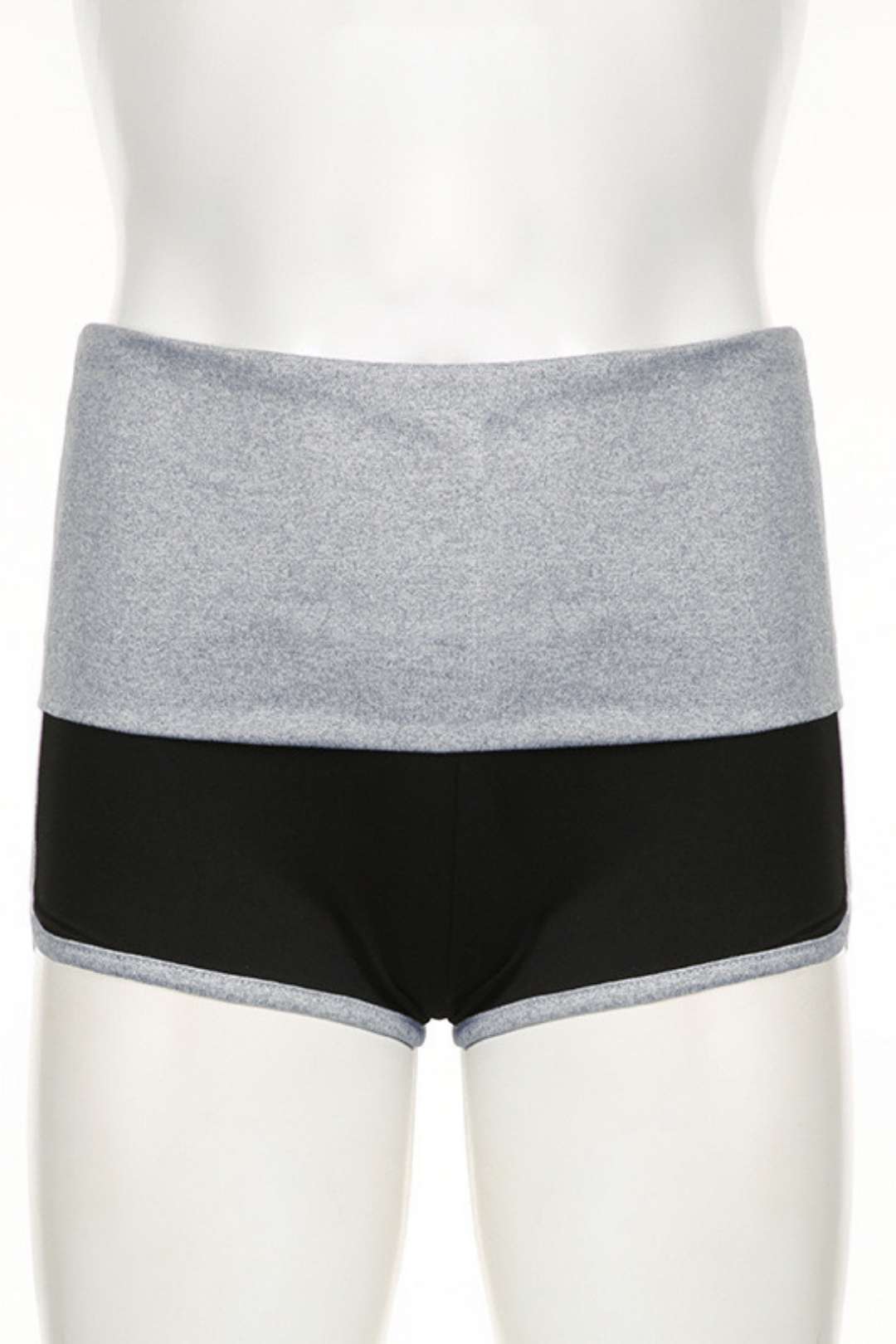Contrasting Peach Butt-lifting Elastic Sports Casual Short