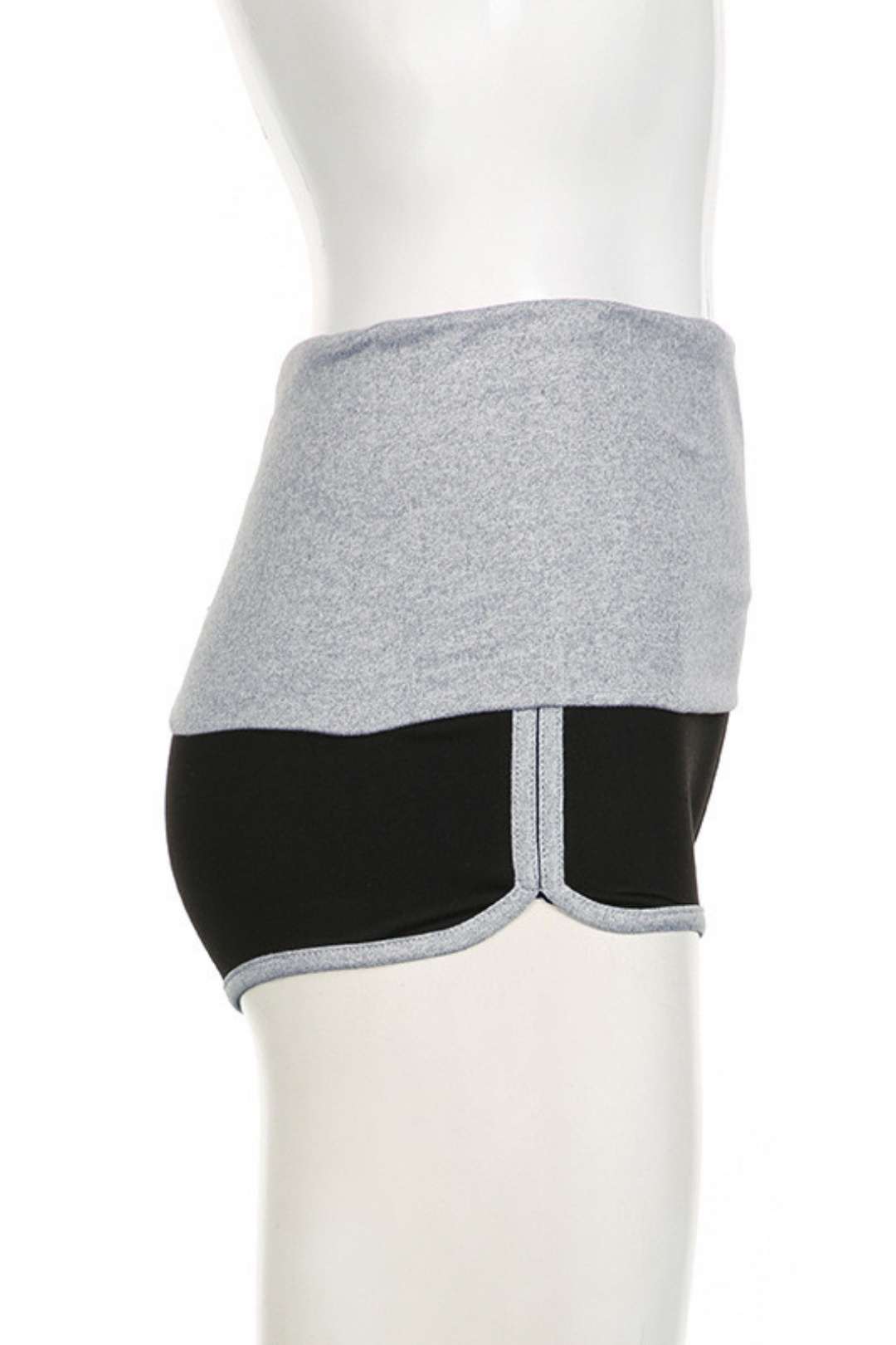 Contrasting Peach Butt-lifting Elastic Sports Casual Short